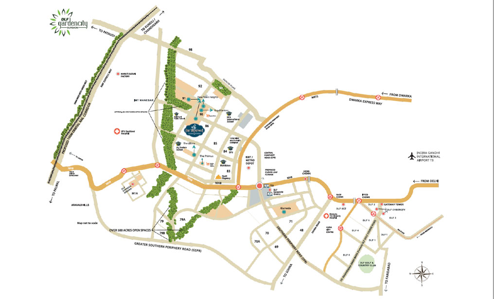 Location map DLF The Skycourt