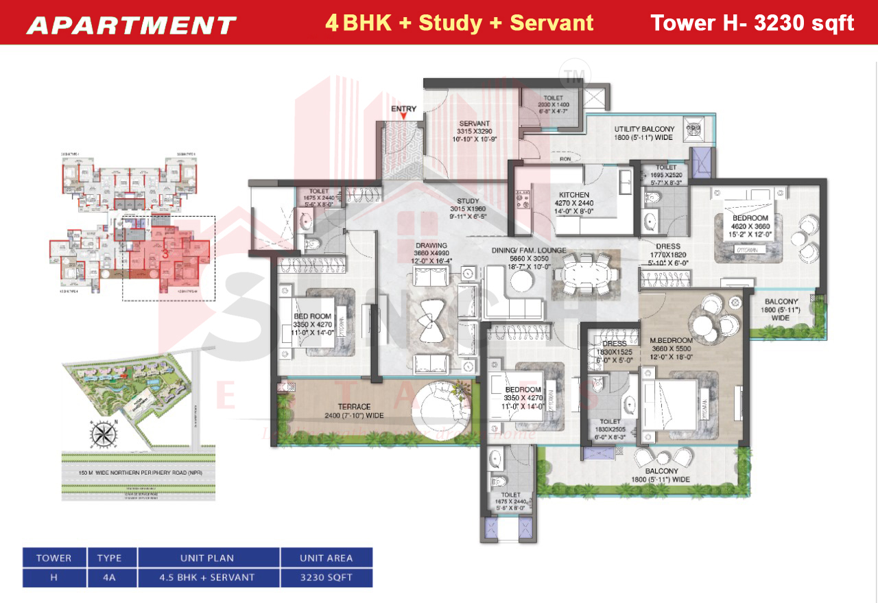 M3M Mansion 3230 Sqft