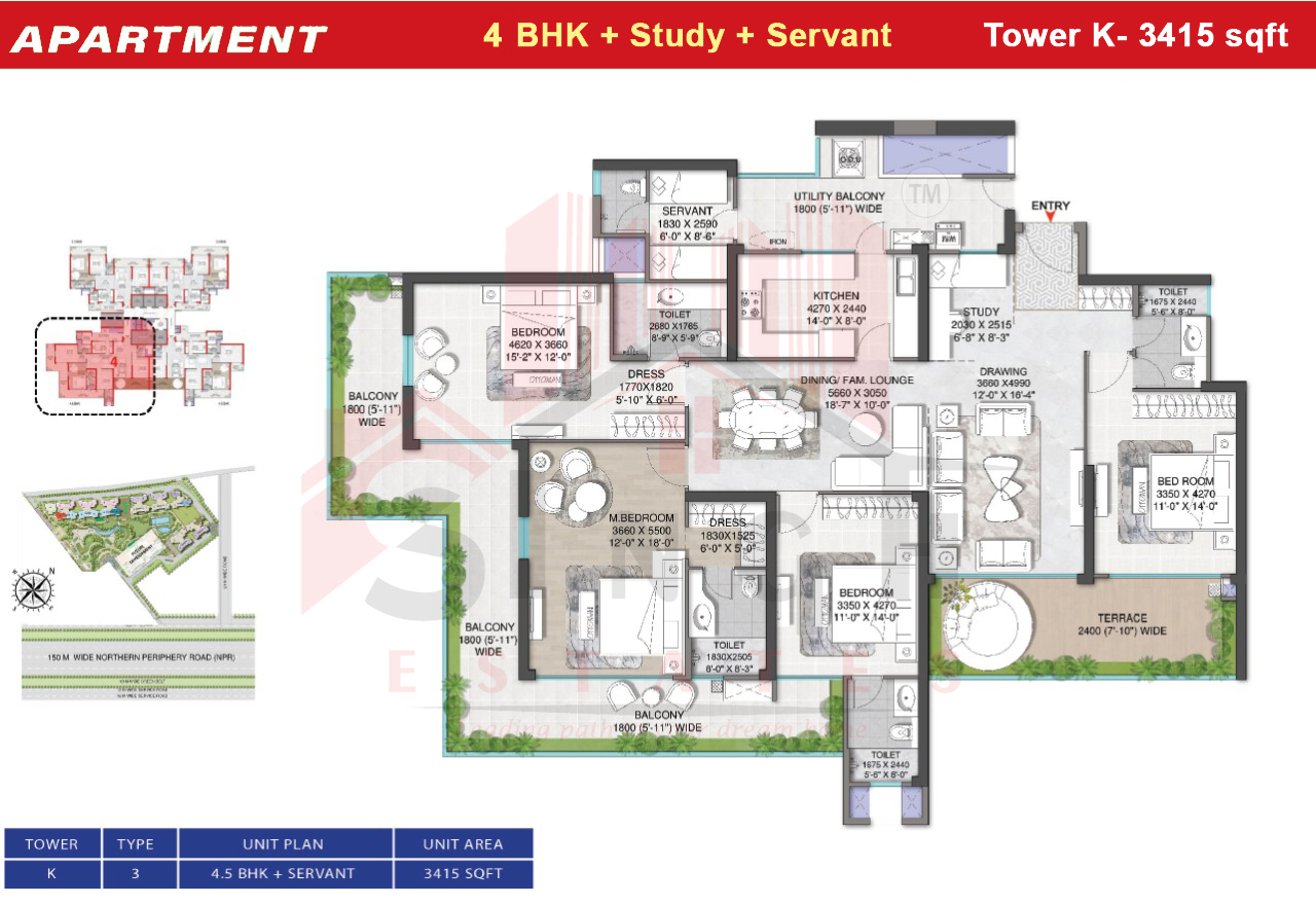 M3M Mansion 3415 Sqft